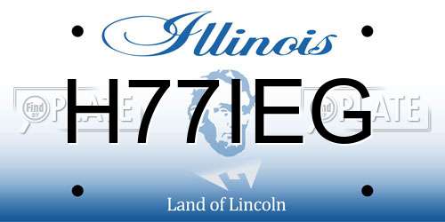 H77IEG Illinois License Plate