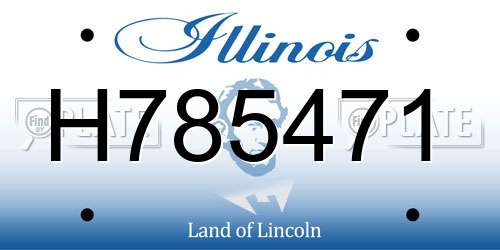 H785471 Illinois License Plate