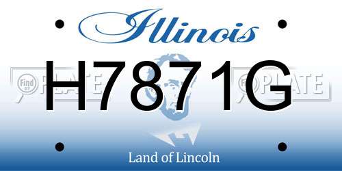 H7871G Illinois License Plate