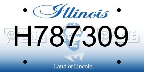 H787309 Illinois License Plate