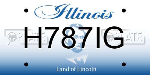 H787IG Illinois License Plate