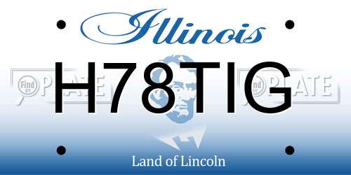 H78TIG Illinois License Plate