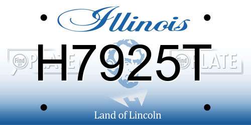 H7925T Illinois License Plate