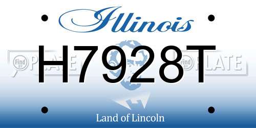 H7928T Illinois License Plate