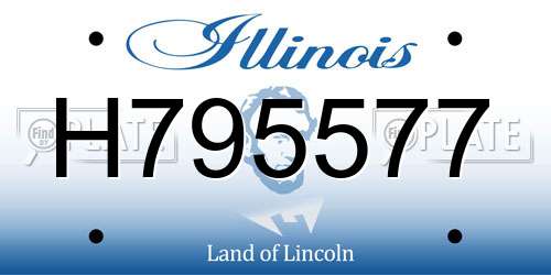 H795577 Illinois License Plate