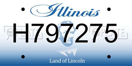 H797275 Illinois License Plate