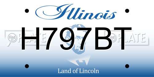 H797BT Illinois License Plate