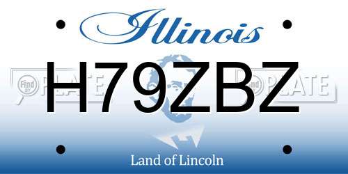 H79ZBZ Illinois License Plate