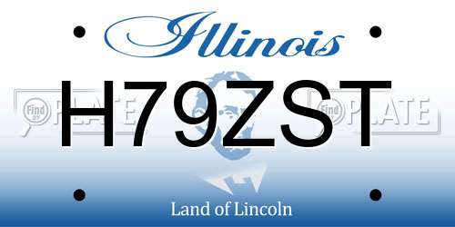 H79ZST Illinois License Plate