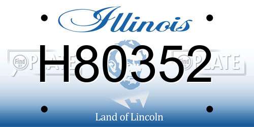 H80352 Illinois License Plate