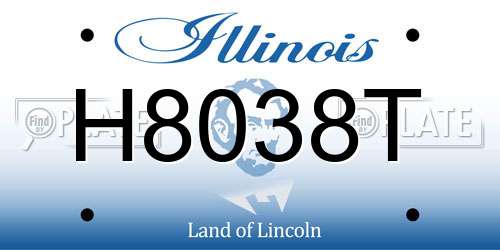 H8038T Illinois License Plate