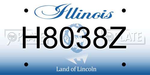 H8038Z Illinois License Plate