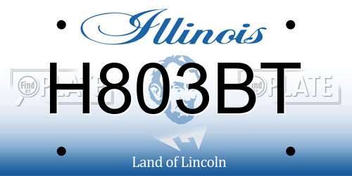 H803BT Illinois License Plate