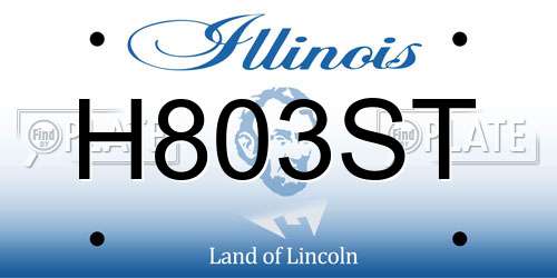 H803ST Illinois License Plate