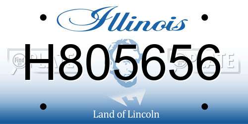 H805656 Illinois License Plate
