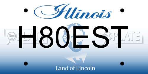 H80EST Illinois License Plate