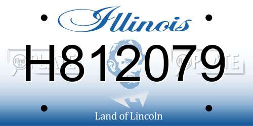H812079 Illinois License Plate