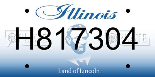 H817304 Illinois License Plate