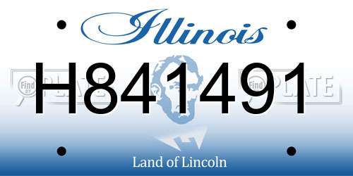 H841491 Illinois License Plate