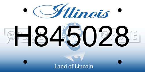 H845028 Illinois License Plate