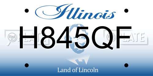 H845QF Illinois License Plate