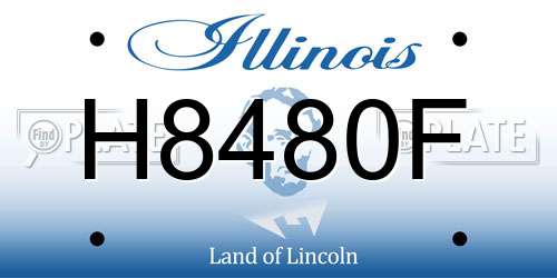 H8480F Illinois License Plate