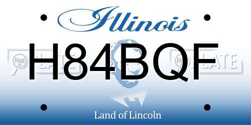 H84BQF Illinois License Plate
