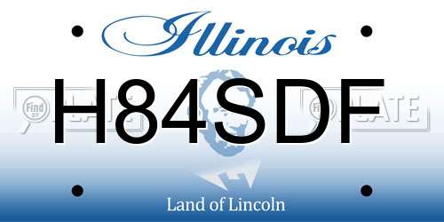 H84SDF Illinois License Plate