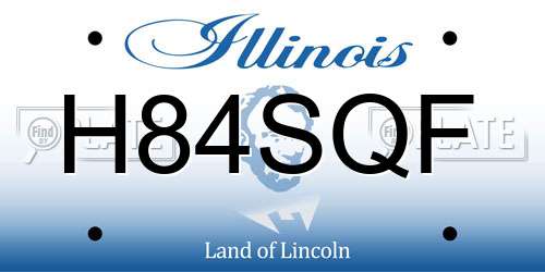H84SQF Illinois License Plate