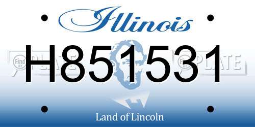 H851531 Illinois License Plate