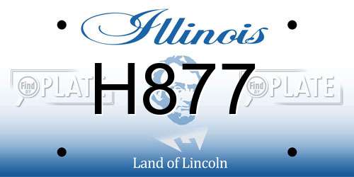 H877 Illinois License Plate