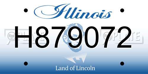 H879072 Illinois License Plate