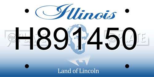 H891450 Illinois License Plate