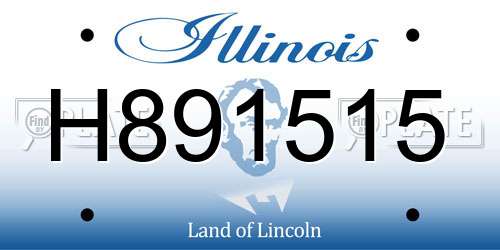 H891515 Illinois License Plate
