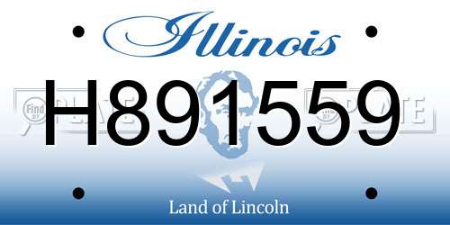 H891559 Illinois License Plate