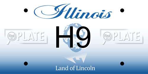 H9 Illinois License Plate