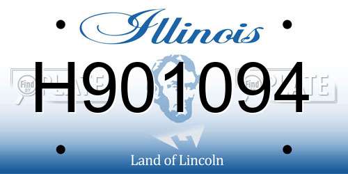 H901094 Illinois License Plate