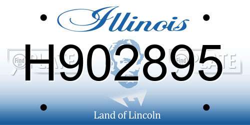 H902895 Illinois License Plate