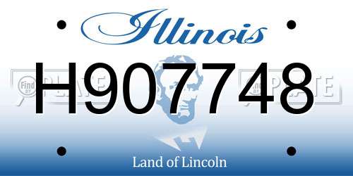 H907748 Illinois License Plate