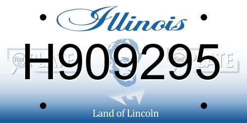 H909295 Illinois License Plate