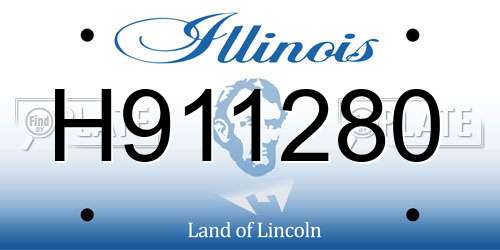 H911280 Illinois License Plate