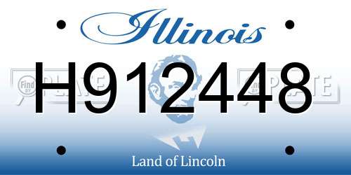 H912448 Illinois License Plate
