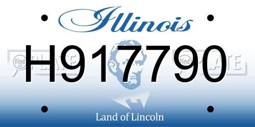H917790 Illinois License Plate