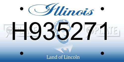 H935271 Illinois License Plate
