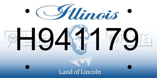 H941179 Illinois License Plate