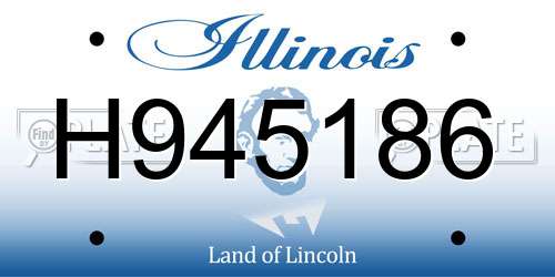 H945186 Illinois License Plate