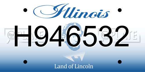 H946532 Illinois License Plate