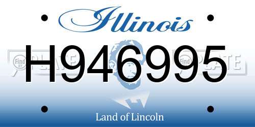 H946995 Illinois License Plate