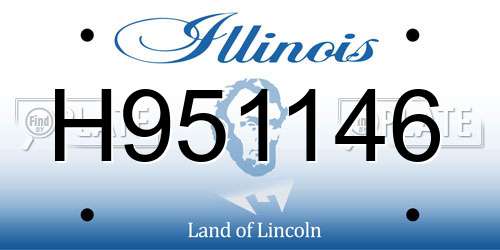 H951146 Illinois License Plate