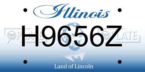 H9656Z Illinois License Plate